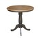 International Concepts Round 36 in Rd top ped table, 12 in leaf, 35.3 inh, counter Ht, Hickory/Washed Coal, 36 W, 48 L, Wood K45-36RXT-6B - alternate 4